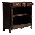 Buffet vitrine ancien en noyer datant des années 1800