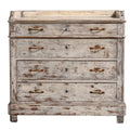 Commode Blanc Shabby Chic Vintage, Circa 1860