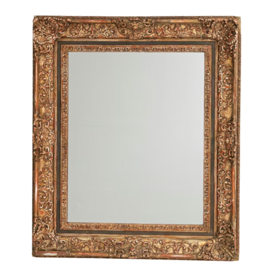 Miroir français antique orné de la Renaissance, environ 1880
