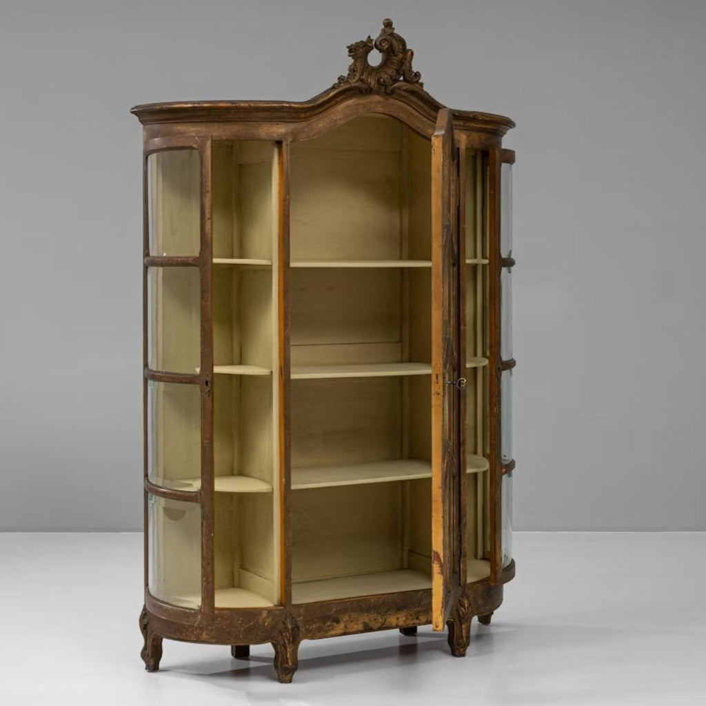 Vitrine Ancienne en Bois et Verre