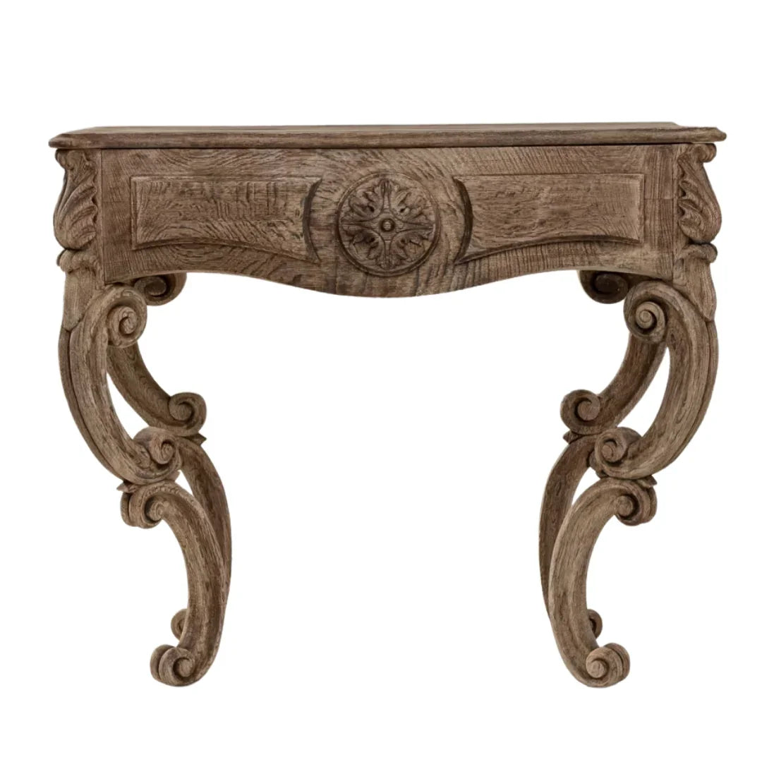 Console en bois sculpté, héritage familial, vers 1840