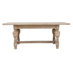 Table de salle à manger en chêne tourné, style campagnard, vers 1920