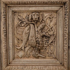 Cabinet belge sculpté du XIXe siècle avec verre, vers 1880