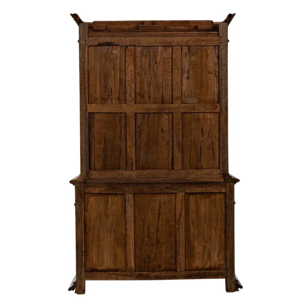 Cabinet belge sculpté du XIXe siècle avec verre, vers 1880