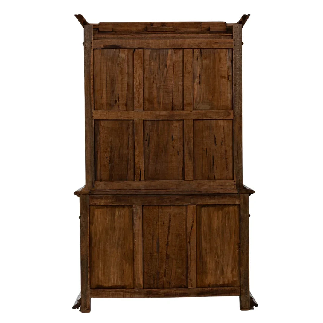 Cabinet belge sculpté du XIXe siècle avec verre, vers 1880