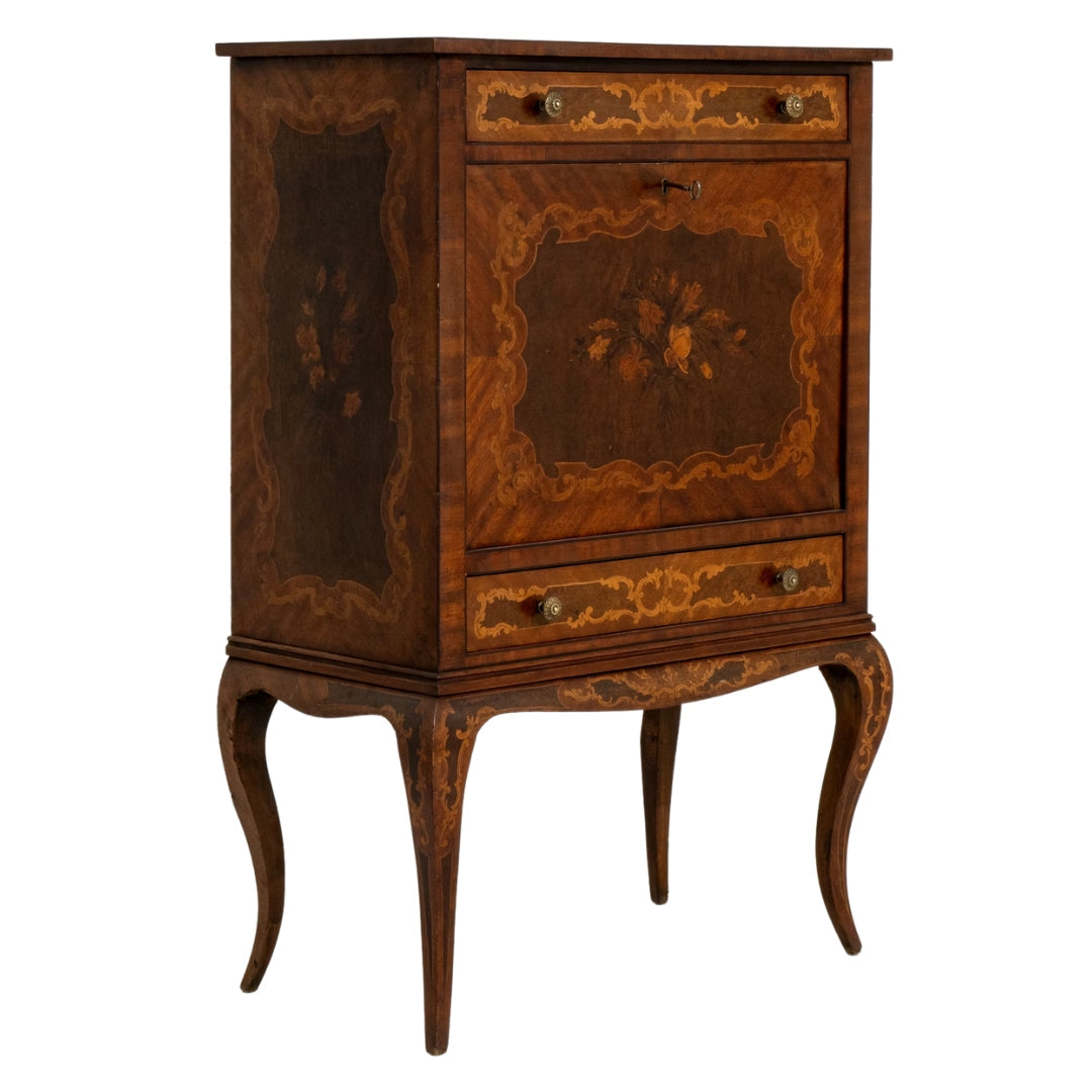 Meuble bar Renaissance à pieds cabriolés, vers 1870