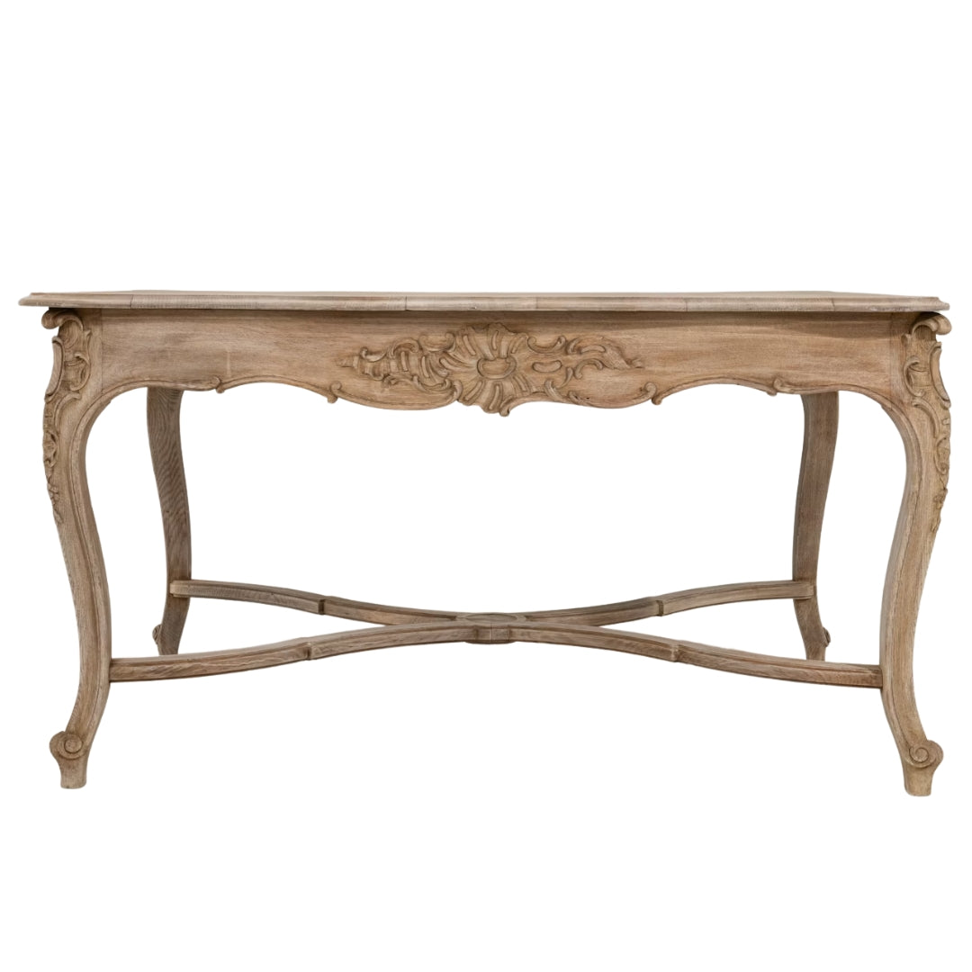 Table à manger ancienne en chêne Louis XIV, Circa 1870