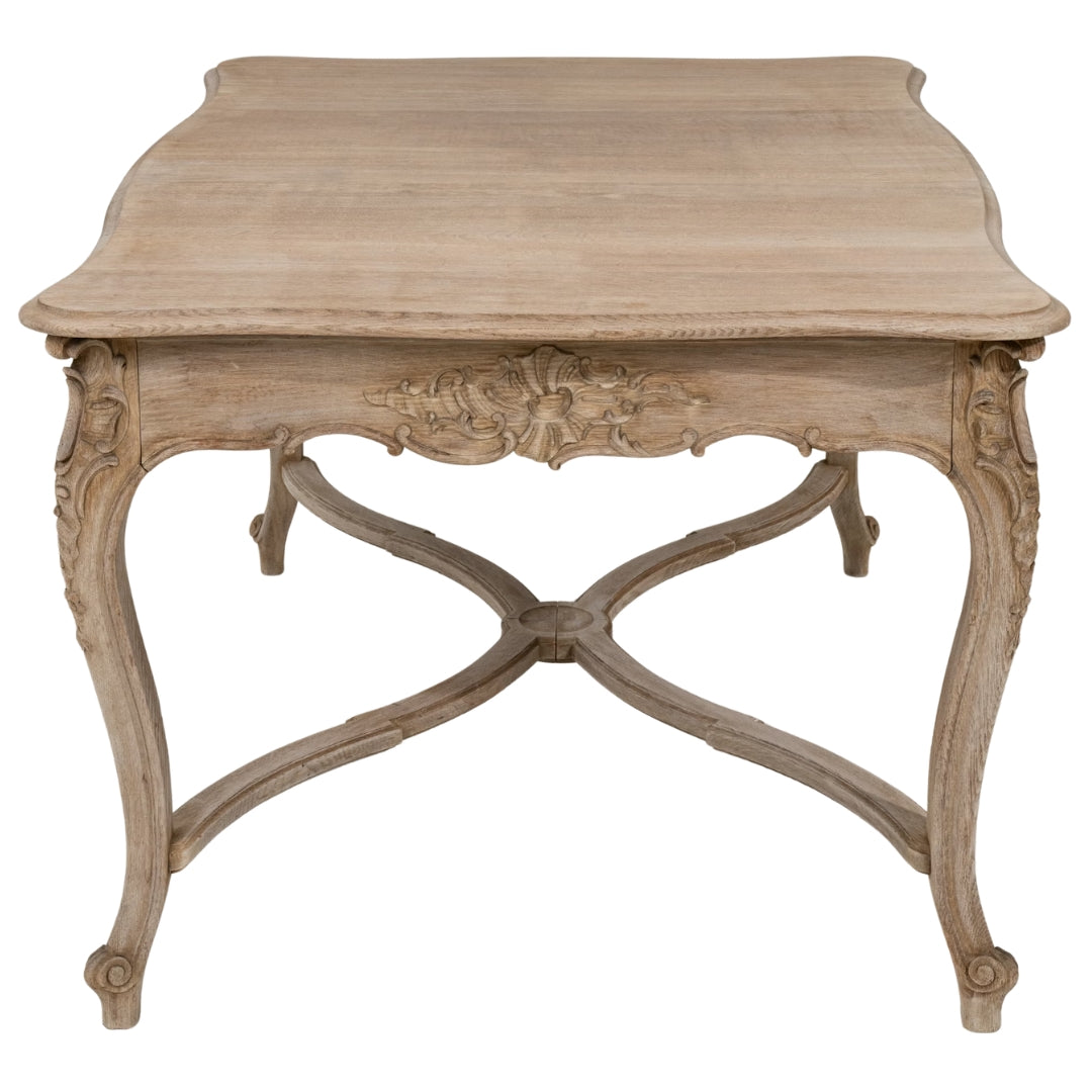 Table à manger ancienne en chêne Louis XIV, Circa 1870