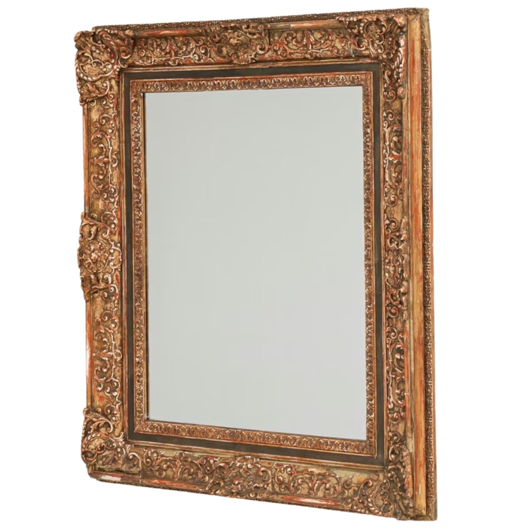 Miroir français antique orné de la Renaissance, environ 1880