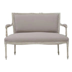 Causeuse taupe de style provincial français antique, vers 1900