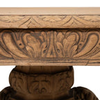 Grande table de salle à manger piédestal en chêne sculpté du Château, vers 1880