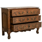 Commode ancienne française ornée en marbre, vers 1850