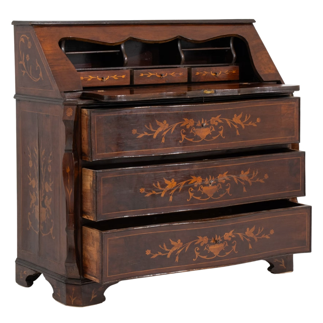 Secrétaire à abattant marqueté, époque 1860