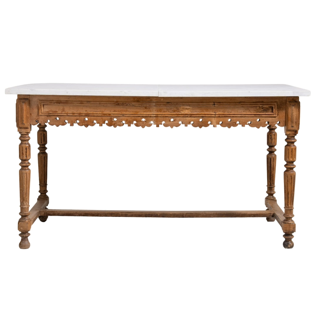 Console antique en marbre, vers 1900