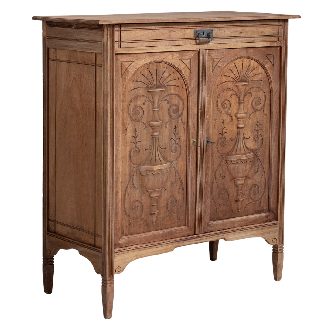 Cabinet néoclassique sculpté à urne, vers 1850