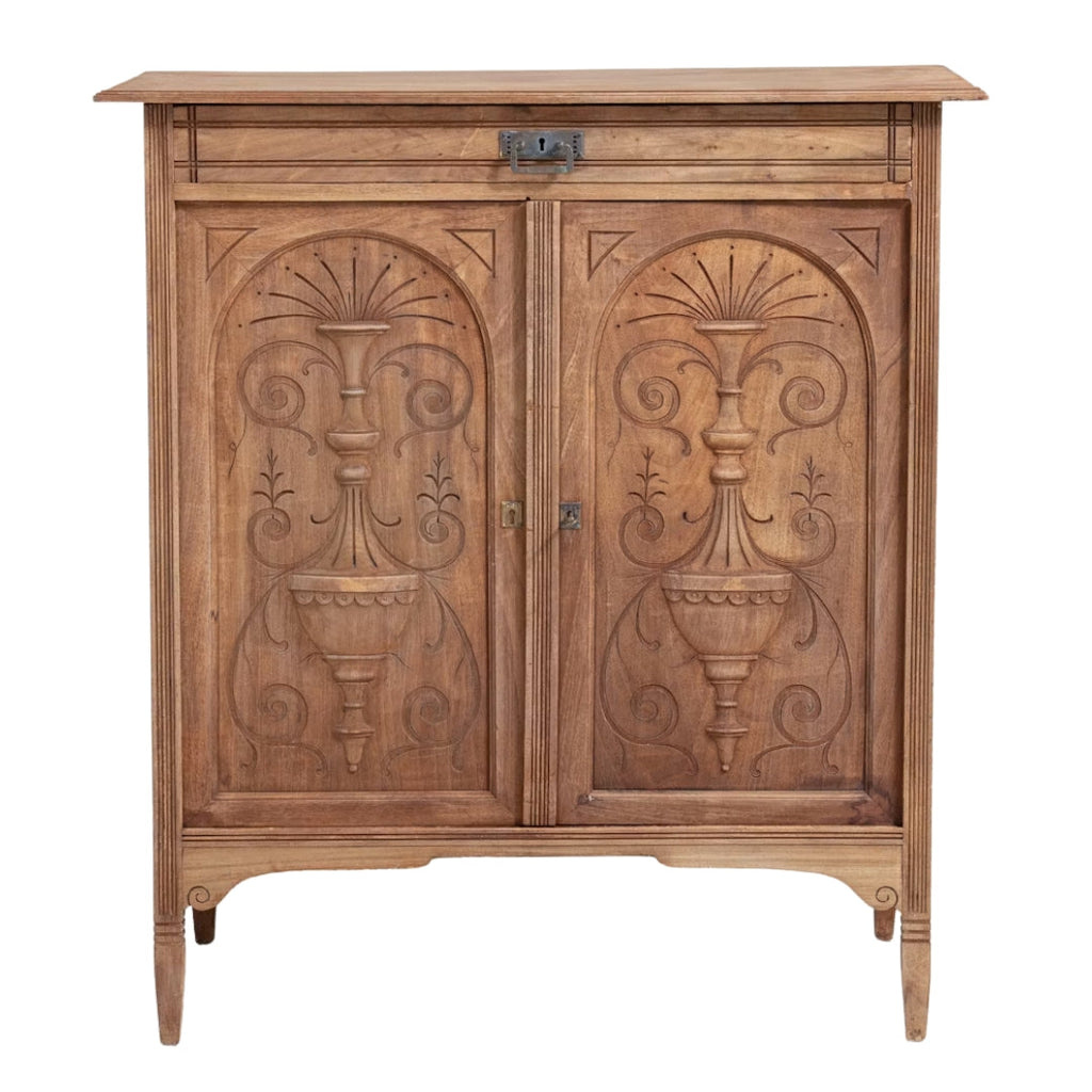 Cabinet néoclassique sculpté à urne, vers 1850