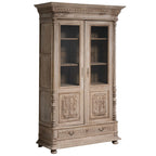 Vitrine en chêne sculpté de style ancien, Circa 1880