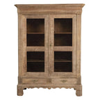 Meuble rustique en bois à porte grillagée, vers 1880