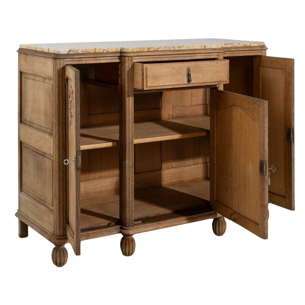 Buffet Belle Époque en chêne sculpté, style français, vers 1910