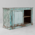 Bahut Aqua Bleu Style Campagne Française, Vers 1850