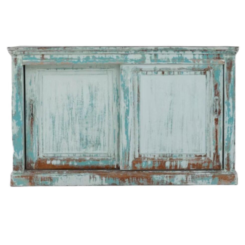 Bahut Aqua Bleu Style Campagne Française, Vers 1850