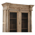 Cabinet belge sculpté du XIXe siècle avec verre, vers 1880