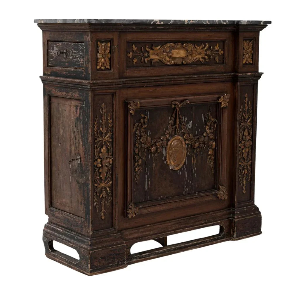 Buffet en marbre doré orné, France 1860